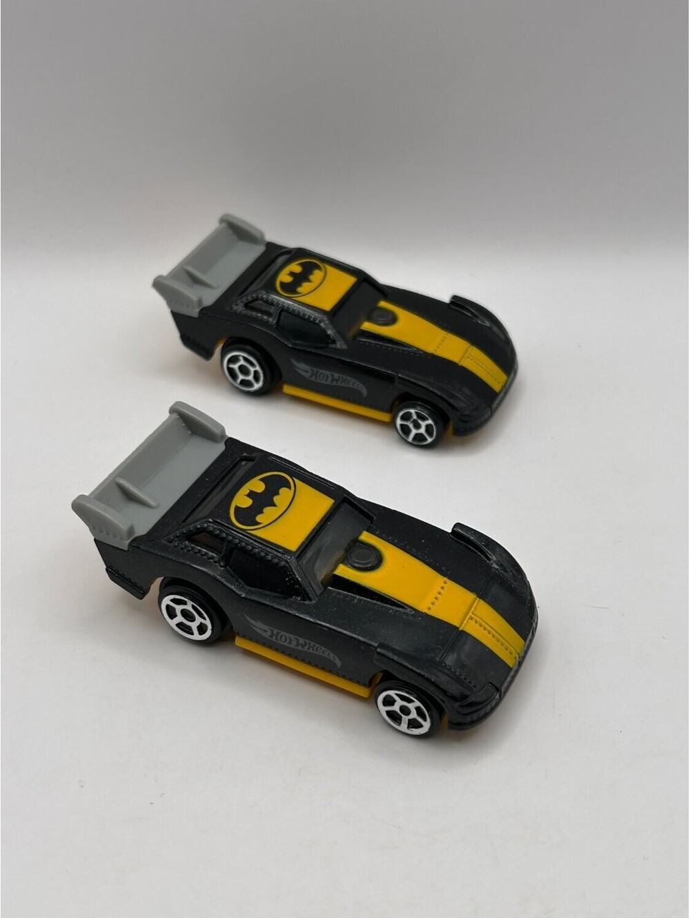 Hot Wheels DC Batman McDonald's 2016 Lot of 2 Black Yellow Happy Meal Cars Used